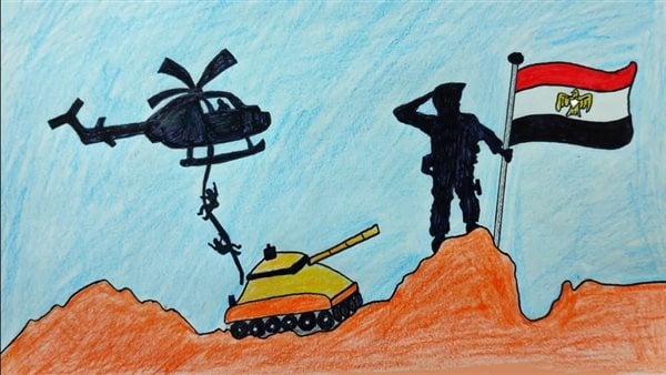 رسم حرب اكتوبر4 رسم حرب اكتوبر4